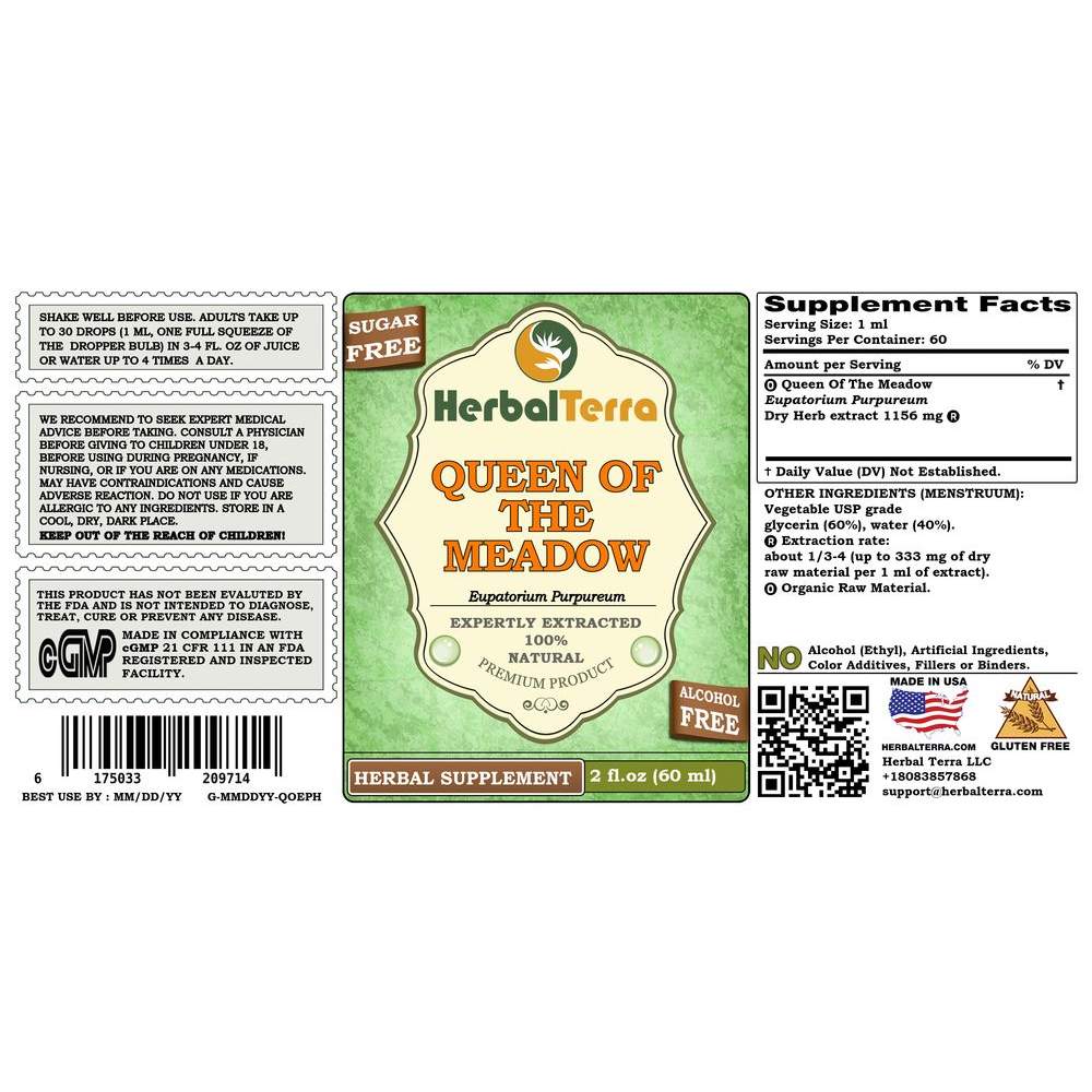 Queen Of The Meadow (Eupatorium Purpureum) Tincture, Organic
